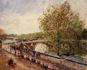 卡米耶 毕沙罗 : The Pont Royal, Grey Weather, Afternoon